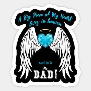 Dad Angel Wings | A Big Piece of My Heart Sticker